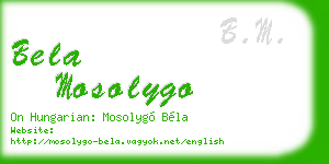 bela mosolygo business card
