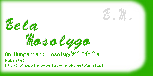 bela mosolygo business card